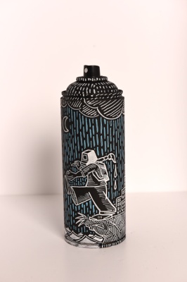 ''The Fool'' customised empty spray can by Leo Boyd